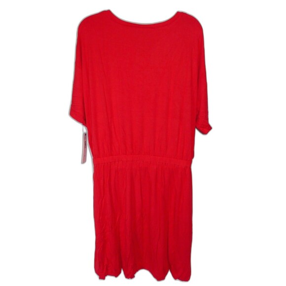 DKNYC V Neck Elastic Waist Dress Size XL ~ Azure - Picture 6 of 7